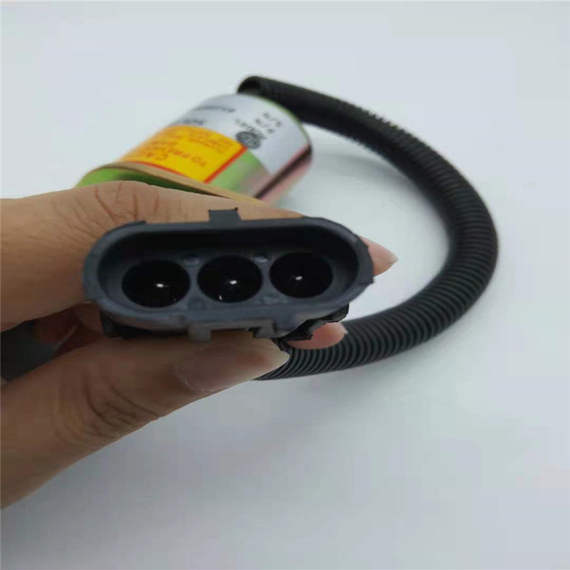 612600180175 شیر برقی توقف مناسب برای موتور DOOSAN DX50 موتور لودر قسمت مشکی پلاگین