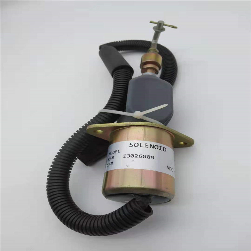 13026889 شیر برقی توقف مناسب برای DEUTZ 226B موتور دیزل قطعه مشکی 24V