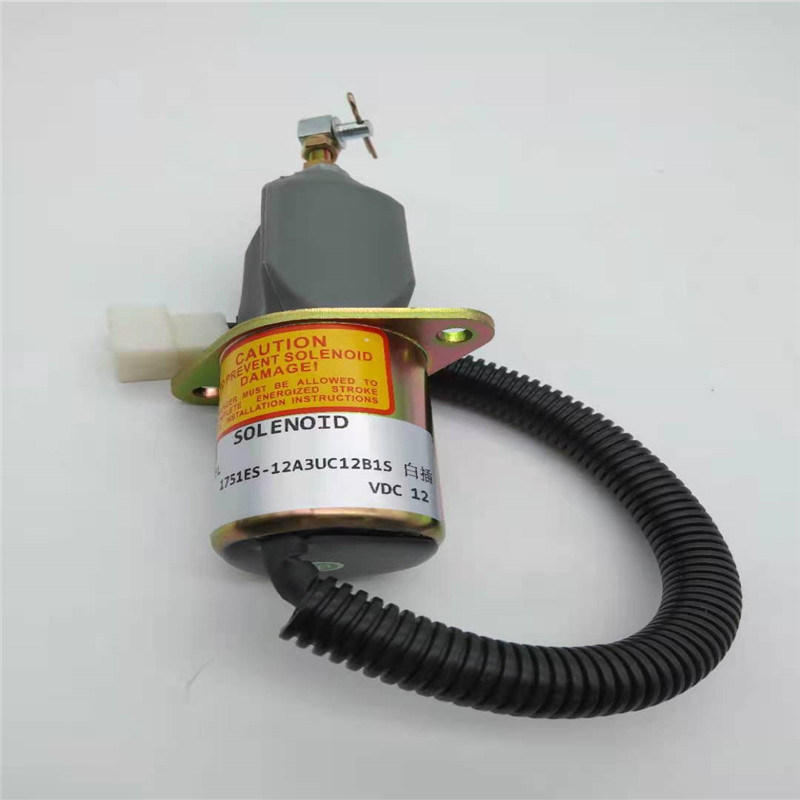 سوپاپ برقی توقف 1751ES-12A3UC12B1S مناسب برای YANMAR SA-4673-S 60-5 12V پلاگین سفید