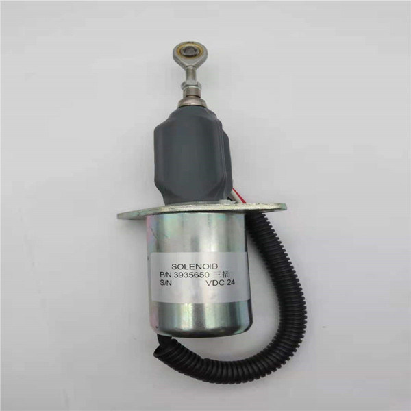 3935650 شیر برقی توقف پلاستیکی مثلثی مناسب برای قطعات موتور بیل مکانیکی Cummins 6CT